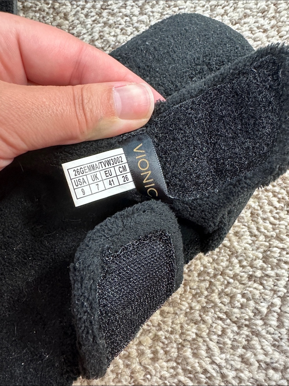Vionic Black Plush Slide Slippers - Picture 5 of 5